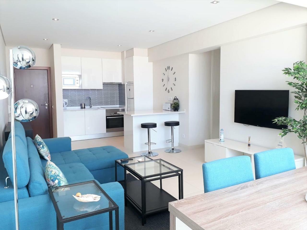 ABMAR- Por-do-sol, Vista mar, Remodelado, Wifi, 80mt Praia Quarteira Exterior foto